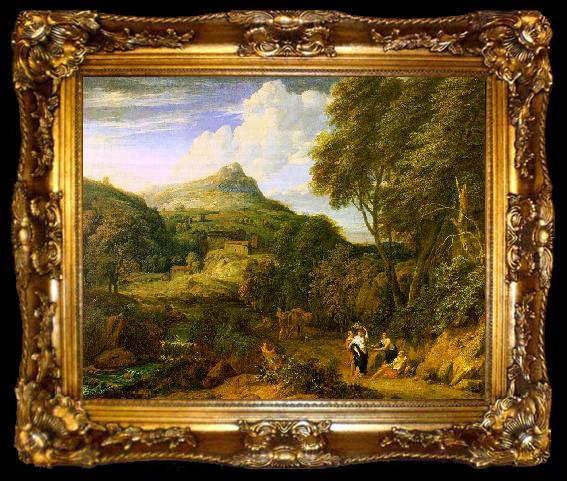 framed  Corneille Huysmans Mountainous Landscape, ta009-2